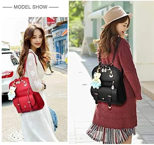 Miniatura 2 de Mochila de cuero para niñas, pequeña, para adolescentes, a la moda, acolchada, tamaño pequeño, para el hombro