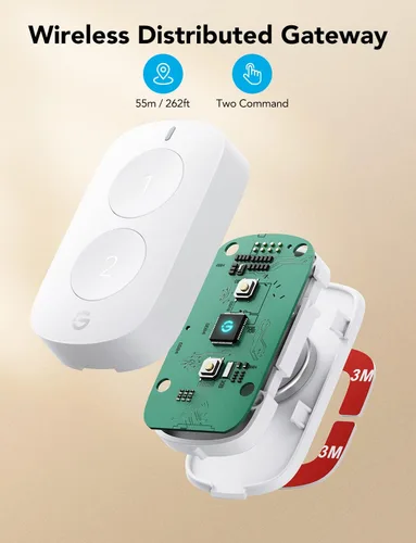 Miniatura 5 de GoveeLife Interruptor inteligente mini de doble botón, control de grupo para múltiples dispositivos, botón de control inalámbrico versátil