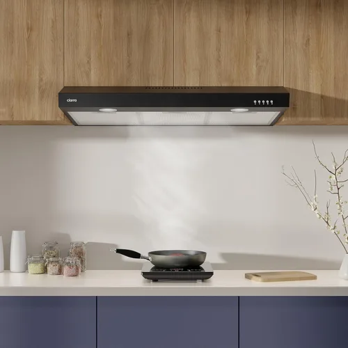 Miniatura 5 de CIARRA Campana extractora negra de 30 pulgadas para debajo del gabinete sin conductos con conductos convertible, campana de ventilación delgada
