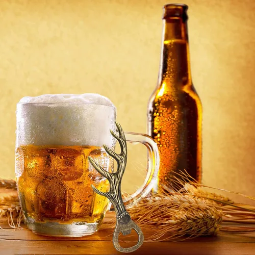 Miniatura 4 de LKKCHER Abridor de botellas de cerveza con cuernos de ciervo, regalos para mujeres, hombres, esposa, marido, novia, novio, mamá, papá, nuevo hogar