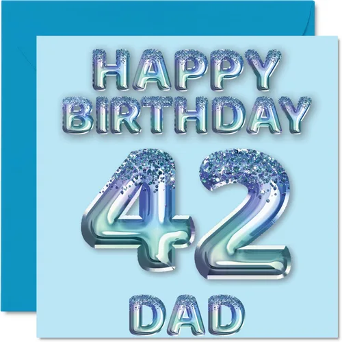 Miniatura 236 de Stuff4 Tarjeta de primer cumpleaños para niños, globo de fiesta con purpurina azul, tarjetas de feliz cumpleaños para niño de 1 año, nieto, hijo, 57