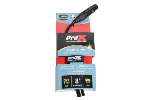 Miniatura 2 de ProX XC-DMX5M3F (giro de 5 pines macho a hembra de 3 pines)
