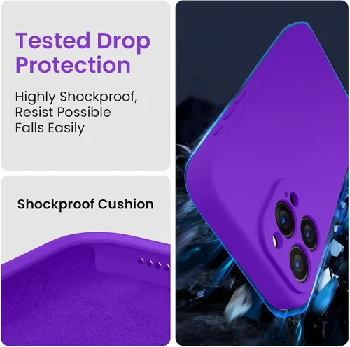 Miniatura 4 de FireNova Funda diseñada para iPhone 15 Pro, funda de silicona mejorada [protección de cámara], forro interior de microfibra antiarañazos, 6.1