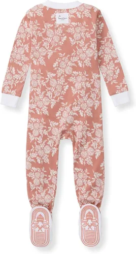 Miniatura 101 de Burt's Bees Baby Pijama para bebé niña, 100% algodón orgánico, pijama de una pieza, overol diagonal con cremallera, ajuste cómodo