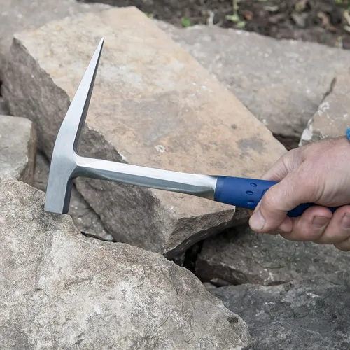 Miniatura 4 de ESTWING Rock Pick - Martillo de geología de 13 onzas con cara lisa y agarre de reducción de golpes - E3-13P