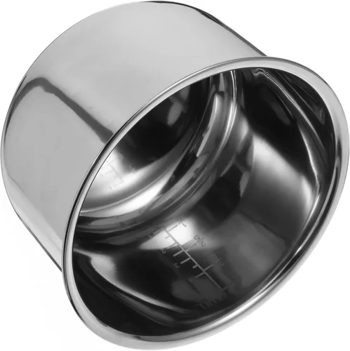 Miniatura 9 de Hemoton Recambio de olla de arroz de acero inoxidable para olla interior de 7.79 pulgadas, revestimiento universal de cocina con escala de medición