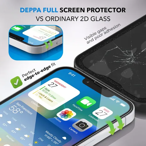 Miniatura 3 de Deppa Pack de 2 Protector de pantalla para iPhone Air (6.5") con bandeja de instalación inteligente Libre de polvo y burbujas Vidrio