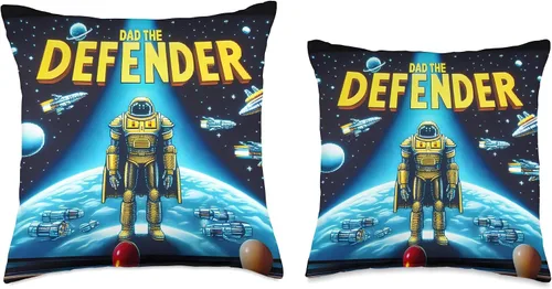 Miniatura 3 de 80s Retro Gamer Fathers Day Arcade Dads Throw Pillow