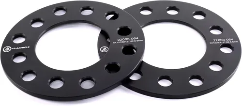 Espaciadores de rueda forjados negros de 6 x 5 6 x 120 6 x 127 de 1/4 de pulgada (0.236 in) compatibles con Chevy GMC 6 Lug para Trailblazer