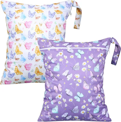 Miniatura 9 de Shappy 2 piezas de bolsa grande de lavandería para viajes, lavable, impermeable, húmeda y seca, bolsa grande para ropa sucia, para baño