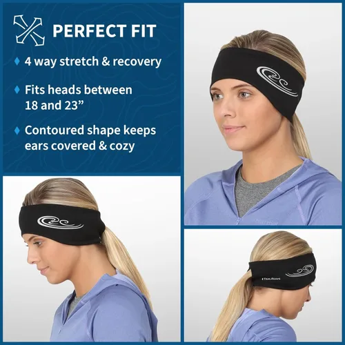 Miniatura 39 de TrailHeads - Diadema para mujer, diseño de cola de caballo, con banda para la oreja que absorbe la humedad, ideal para correr
