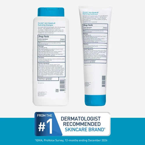 Miniatura 10 de CeraVe Juego de Champú y Acondicionador Hidratante Anticaspa, Tratamiento de Caspa con Pirithiona de Zinc con Ceramidas, Ácido Hialurónico