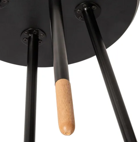 Miniatura 5 de Honey-Can-Do Mesa auxiliar, mesa auxiliar pequeña, mesita de noche alta para sala de estar, dormitorio, oficina, baño, color negro