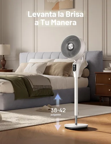 Miniatura 8 de DREO Ventilador para dormitorio, actualizado 2026, flujo de aire de 90 pies, ventilador silencioso de 20 dB, ventilador de pie oscilante de 90°