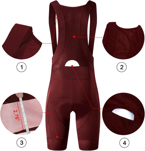 Miniatura 6 de Ciclismo baberos hombres Ciclismo Bib Shorts Hombres Road Bike Bicicletas Transpirable Acolchado Riding Tights Bib Shorts Ciclismo Hombres