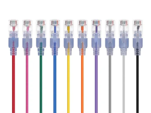 Miniatura 28 de Monoprice Cat6A - Cable de conexión Ethernet de 6 pulgadas, negro, UTP, 30 AWG, 10G, cable de cobre puro desnudo, sin enganche, RJ45, serie SlimRun