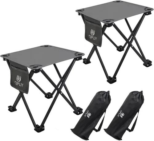Miniatura 10 de Opliy Taburete de camping 2 unidades, taburete plegable portátil de 13 pulgadas para jardinería al aire libre y playa, senderismo y pesca, taburete