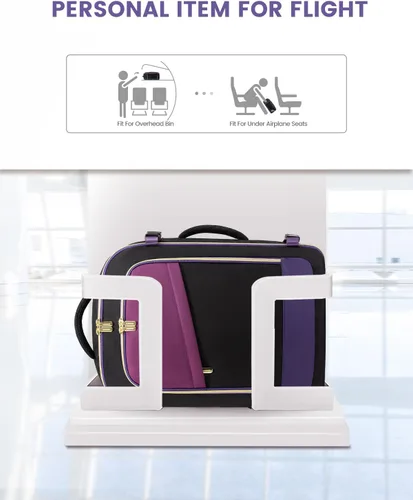 Miniatura 2 de Mochila de viaje LOVEVOOK para mujeres, mochila de 40L para llevar en el avión, Púrpura, negro