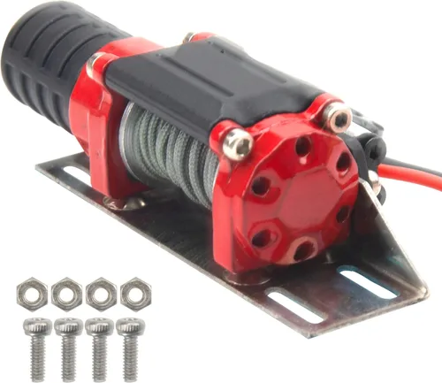 Miniatura 7 de Cabrestante sobre orugas RC con alambre de acero compatible con Traxxas TRX4 Axial SCX10 90046 RC4WD D90 Redcat Gen8 1/10 RC Crawler Car Option Part