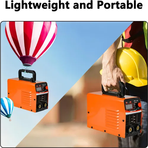 Miniatura 4 de Máquina soldadora de varilla ARC de 120 amperios para principiantes, máquina de soldadura portátil de 110 V con cable más largo, pantalla LCD