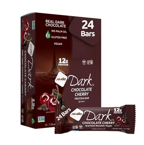 Miniatura 16 de NuGo Dark, caja variada de muestra, barra de proteínas veganas de 0.47-0.31 onzas, sin gluten, 12 CT