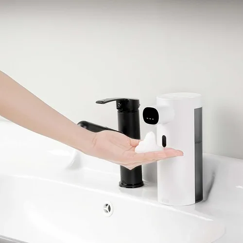 Miniatura 4 de Dispensador de jabón automático inteligente sin contacto con temporizador LED de 20 segundos, espuma ajustable, dispensador de jabón de manos