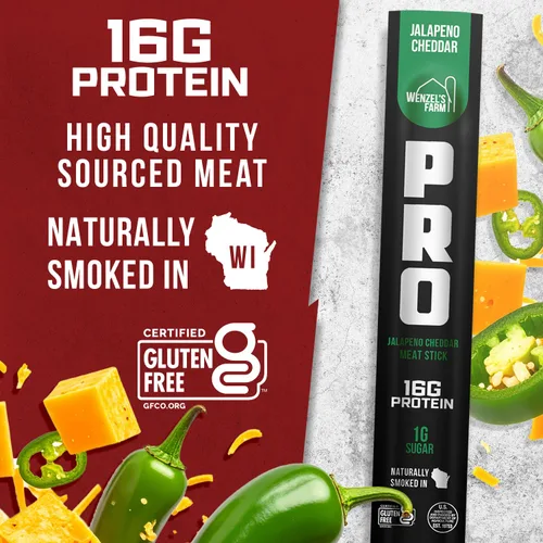 Miniatura 5 de Wenzel's Farm PRO Snack Sticks - Palitos ahumados de forma natural, hechos a mano con carne de calidad real (Jalapeño Cheddar) paquete de 10 palitos