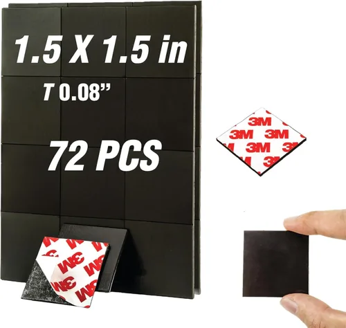 Miniatura 9 de Tira de cinta magnética precortada, cuadrados magnéticos finos con autoadhesivo (576 unidades de 3/4 pulgadas x 3/4 pulgadas), imanes adhesivos