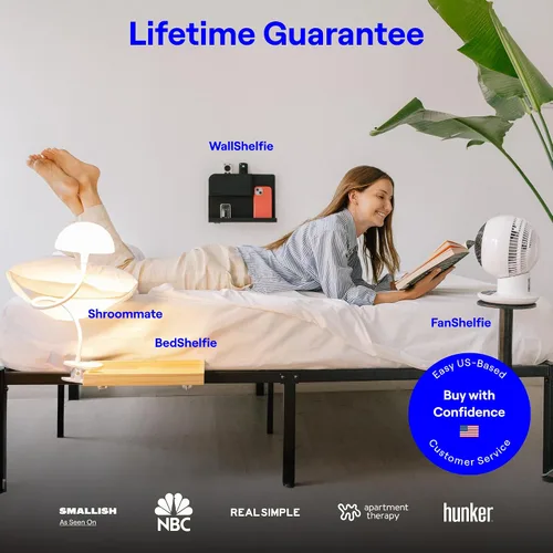 Miniatura 6 de BedShelfie - Estante de cabecera para dormitorio con litera y litera superior, elementos esenciales para dormitorio universitario, cadí de cabecera
