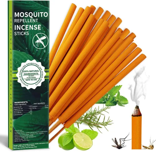 Paquete de 24 barras repelentes de mosquitos extra grandes, aceite de citronela natural para uso en patio exterior e interior, de larga duración, 2