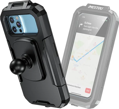 Miniatura 7 de iMESTOU IP66 - Soporte impermeable para teléfono para bicicleta con cabezal de bola de 1 pulgada, adecuado para componentes de tamaño RAM B/brazos