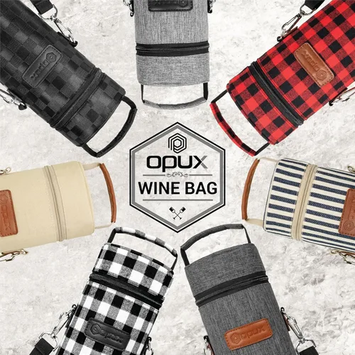Miniatura 7 de opux Bolsa de Vino para Botella Individual, Bolsa Aislada para Enfriar Vino para Viaje, Picnic, Playa con Correa de Hombro, Estuche Térmico