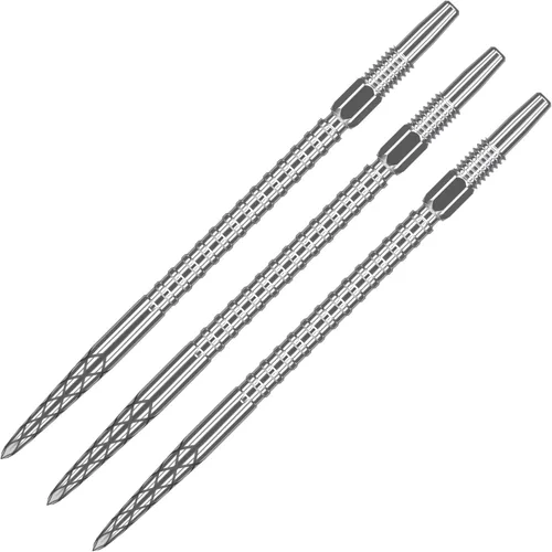 Miniatura 8 de TARGET Dardos Swiss Point DS Puntos de dardos (paquete de 3 puntas) – 1.024 in/1.181 in/1.378 in/1.575 in – Dorado/Plata/Negro SP – Cambio de punta