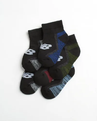 Miniatura 3 de New Balance Calcetines para bebé, paquete de 6 calcetines acolchados de corte de un cuarto (bebébebé)