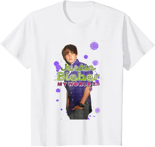 Miniatura 3 de Camiseta blanca oficial de Justin Bieber My World 2.0