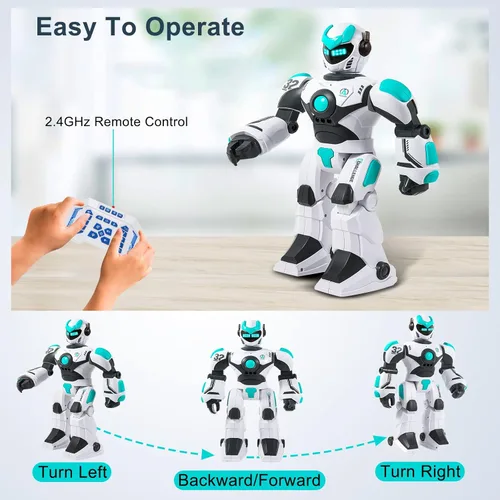 Miniatura 2 de HPROMOT Robot de juguete RC para niños, robot de control remoto, sensor de gestos inteligente, recargable y programable, robot para caminar, bailar