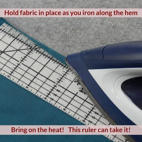 Miniatura 4 de Madam Sew Regla de dobladillo caliente para coser y acolchar – Regla de planchar antideslizante y pliegues con plancha en seco o vapor en bloques