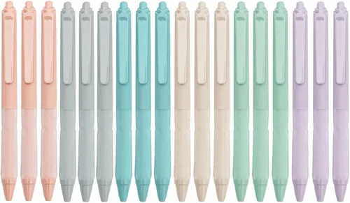 Miniatura 10 de Linbsunne - Bolígrafos de punta media de 1 mm con agarre súper suave para hombres y mujeres, bolígrafo retráctil negro (paquete de 12)