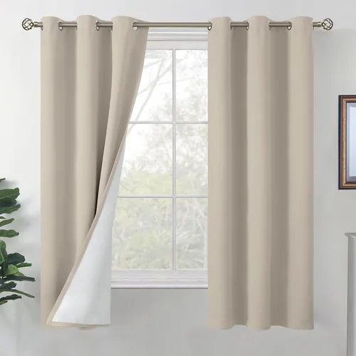 Miniatura 33 de BGment Cortinas opacas cortas de 30 pulgadas de largo, 2 paneles de cortinas 100% de oscurecimiento de la habitación para ventanas pequeñas