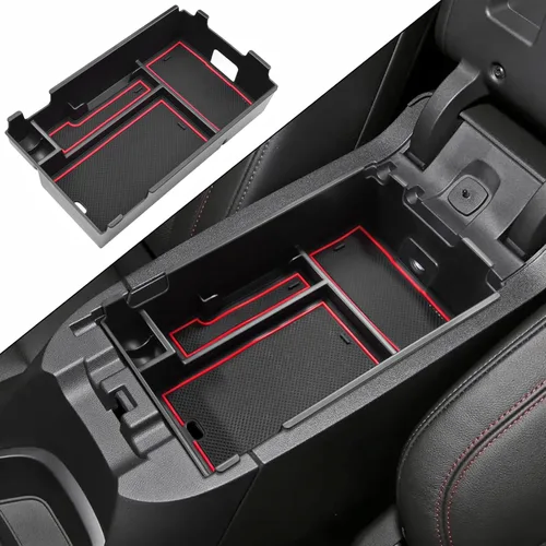 Miniatura 8 de HGWEI Bandeja Organizadora de Consola Central Compatible con Chevy Equinox 2018 2019 2020 2021 2023 2024 Accesorios, Inserto de Reposabrazos Caja