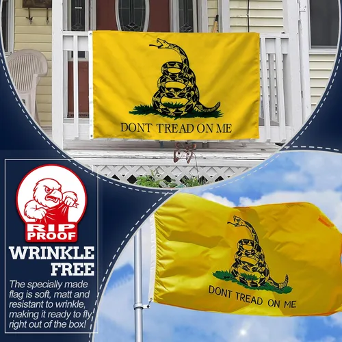 Miniatura 5 de Anley Bandera de 3 capas de doble cara a prueba de rasgaduras de 3 x 5 pies, color vivo, cabecera de lona y resistente a las arrugas, las banderas