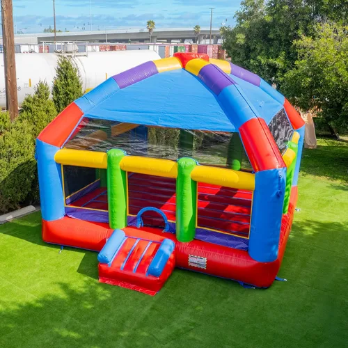 Miniatura 4 de XJUMP Casa inflable de rebote de cúpula comercial de gran fiesta de 20 x 20 pies, vinilo de PVC de 16 pies de alto resistente de 15 onzas con aro