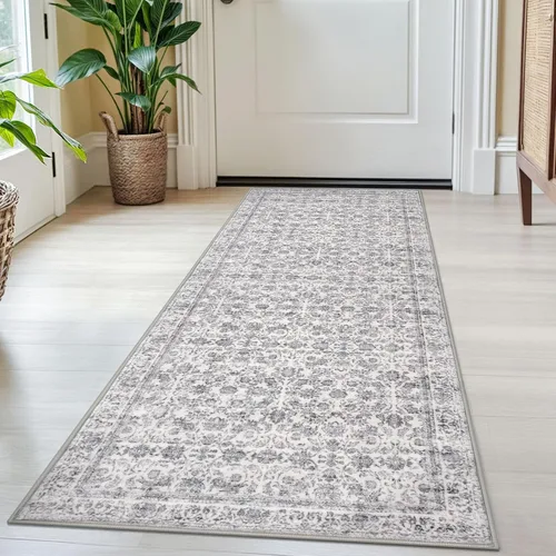 Miniatura 21 de SIILOOM Alfombra antideslizante de pasillo moderna de 2 x 5, súper suave, para pasillos, decoración para cocina, alfombras para pasillos sin 2-Verde
