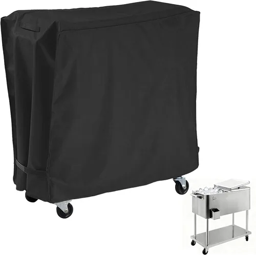 AKEfit Cubierta para Carrito Enfriador de Patio, Cubierta Impermeable para Carrito de Hielera que se Ajusta a Hieleras Rodantes de Patio para Negro
