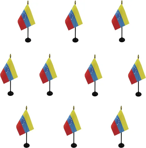 Miniatura 68 de AZ FLAG - Bandera de mesa Colombia de 4 x 6 pulgadas - Mini bandera colombiana de escritorio 100% poliéster 5.9 x 3.9 in - Cartel de oficina