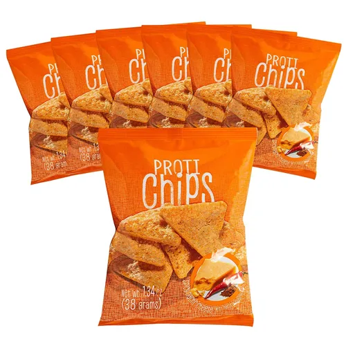 Miniatura 5 de Proti Fit - Chips de proteína Proti Barbecue Proti, 0.51 onzas de proteína, bajas en calorías, bajas en grasas, bajas en carbohidratos, alta fibra