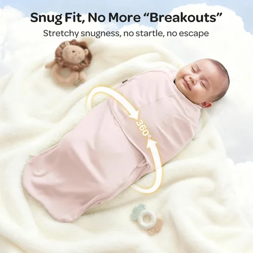 Miniatura 8 de Momcozy Pañales para recién nacidos, con cierre silencioso, adecuado para bebés de 0 a 3 meses, saco de dormir apto para recién nacidos, reduce