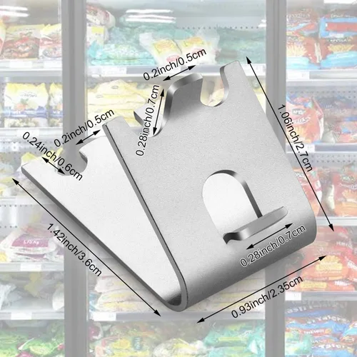 Miniatura 3 de HK 920158 Clip para estante del congelador, soporte para estante del refrigerador del refrigerador, clips de hebillas cuadradas de repuesto, ganchos