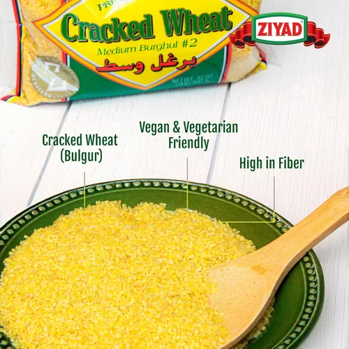 Miniatura 4 de Ziyad Bulgur de trigo agrietado – Grano entero rico en fibra, sabor a nuez y textura masticable – Ideal para tabulé, Kibbeh, curry, sopas