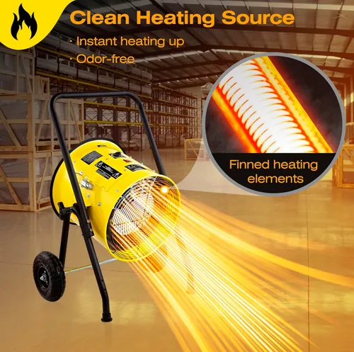 Miniatura 3 de DR. INFRARED HEATER Salamander Construction 10000-Watt, Single Phase, 240-Volt Portable Fan Forced Electric Heater